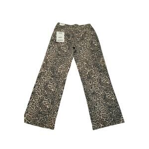 Disclosure Leopard Print Baggy Jeans Women Size 9/29 Wide Leg Y2K NWT Women’s